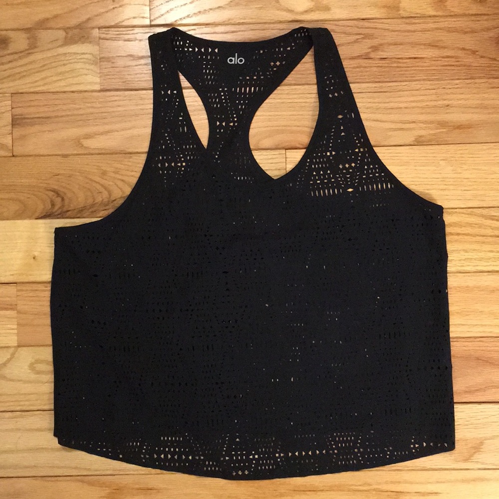 Alo Yoga Hollow Tank Black Medium